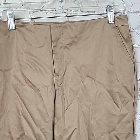 NWT Worthington Khaki Capri Pants Modern Fit Cropped Length Chino Trousers Women - Picture 4 of 7